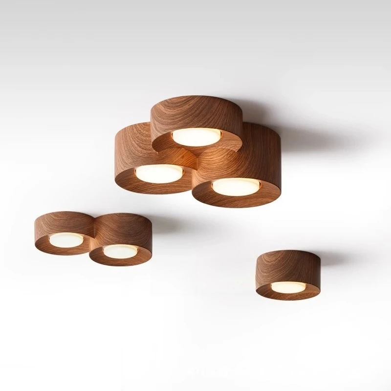 

Medieval style downlight double-headed Japanese-style wabi-**** wind corridor aisle light log wind living room without main