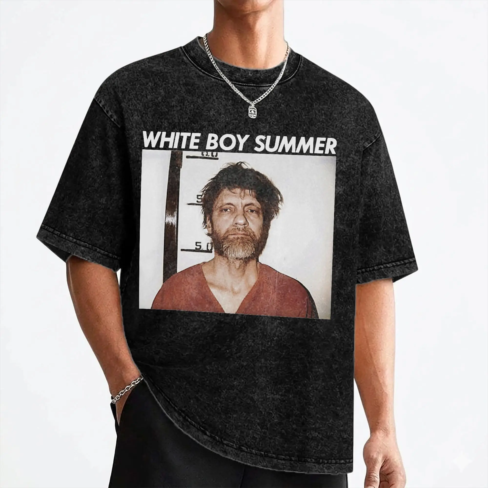 Vote By Mail Ted Kaczynski T Shirt Washed Cotton Oversize T-Shirt  Fashion for Men Women Streetwear Printed Tees