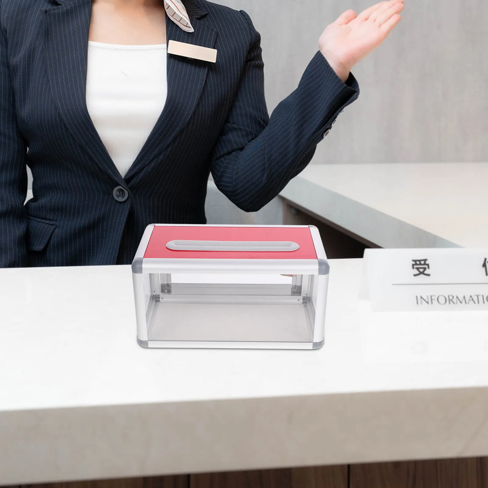 

Премиальный алюминиевый органайзер для визитных карточек, настольный держатель для коллекции карт с надежным механизмом блокировки для офисных визиток