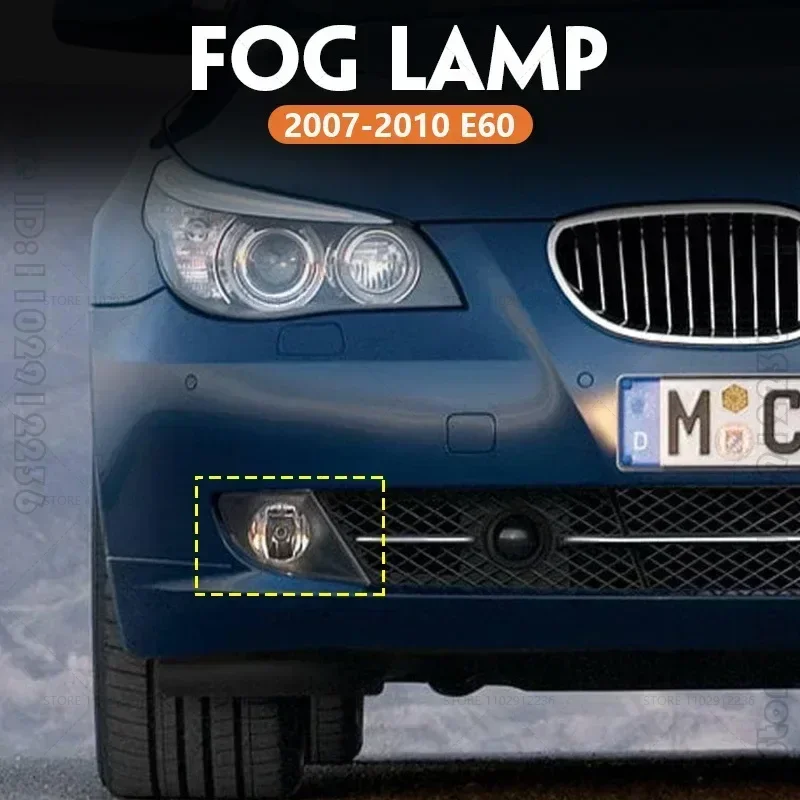 for 2007-2010 E60 BMW 528i 528xi 535i 535xi 550i Bumper Lamps Foglight Fog Lamp Without Bulbs 63177177711 63177177712