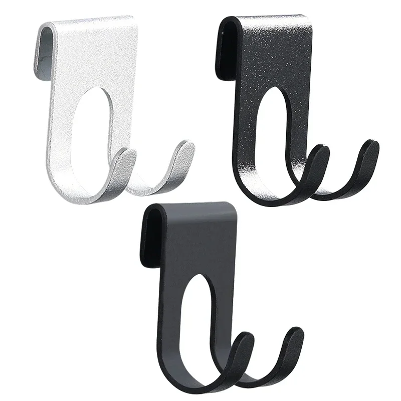 1pc Aluminum Hook Shower Glass Door Hook Free Hole Towel Rack Hanger Key Organizer plug Shaver Holder Rack Hook