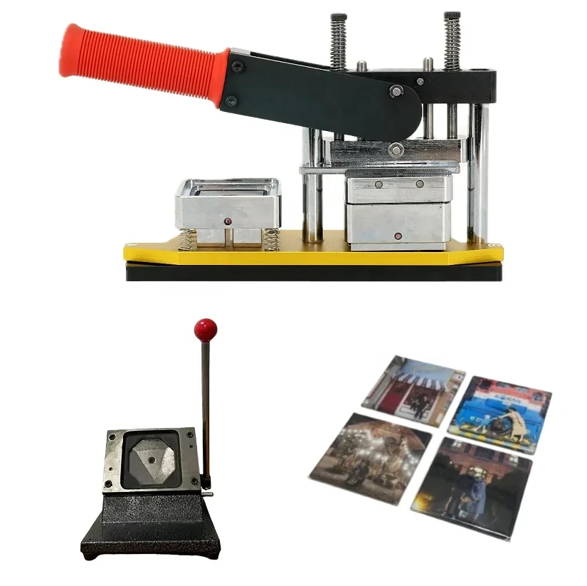 

Fridge Magnet Making Machine Refrigerator Sticker Press Machine Magnetic+Paper Cutter Suitable for Any Iron Material 2.5*2.5inch