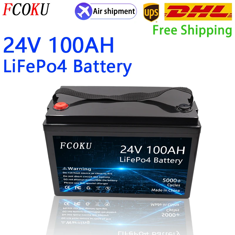 

24V 100Ah 120Ah 150Ah LiFePO4 Battery Pack,For Xenon Lamp Searchlight,Inverter,24V Lithium Iron Phosphate Battery,Built-In BMS