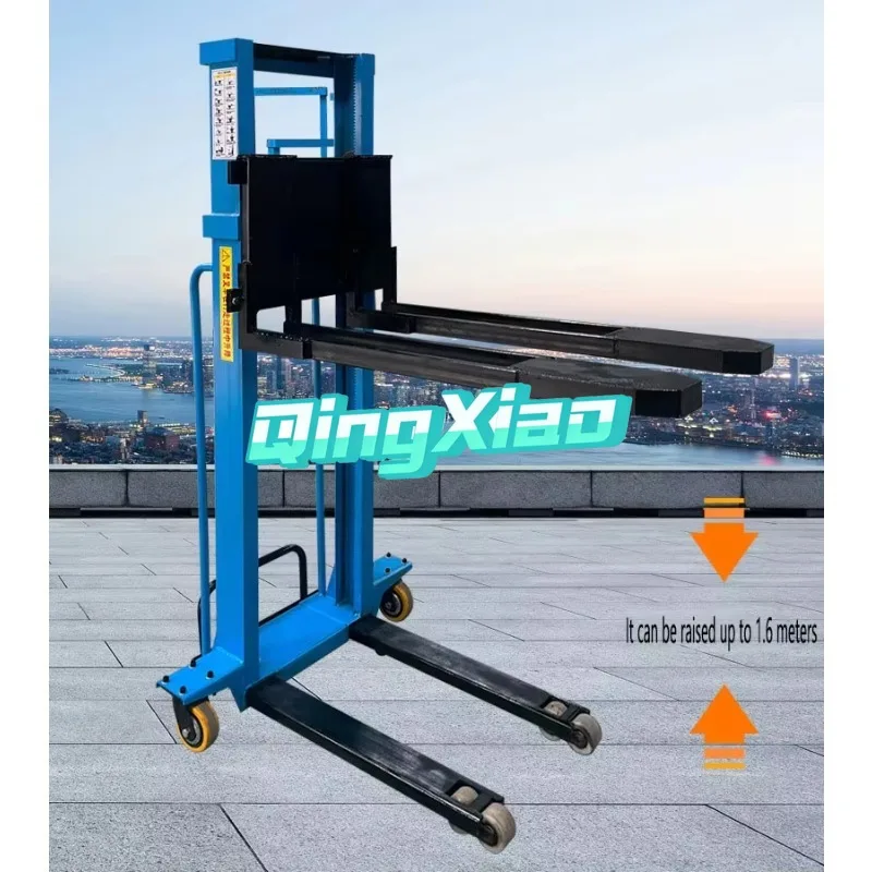 

Самозагружающийся вилочный погрузчик-штабелер 1100 кг с дистанционным управлением, малогабаритный разгрузочный кран-штабелер