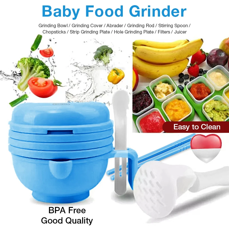 

MAMIJOY Multifunction Baby Food Grinding Bowl Set Feeding Food Bowl Fruit Food Press Machine Baby Food Mills Tools 10 in 1