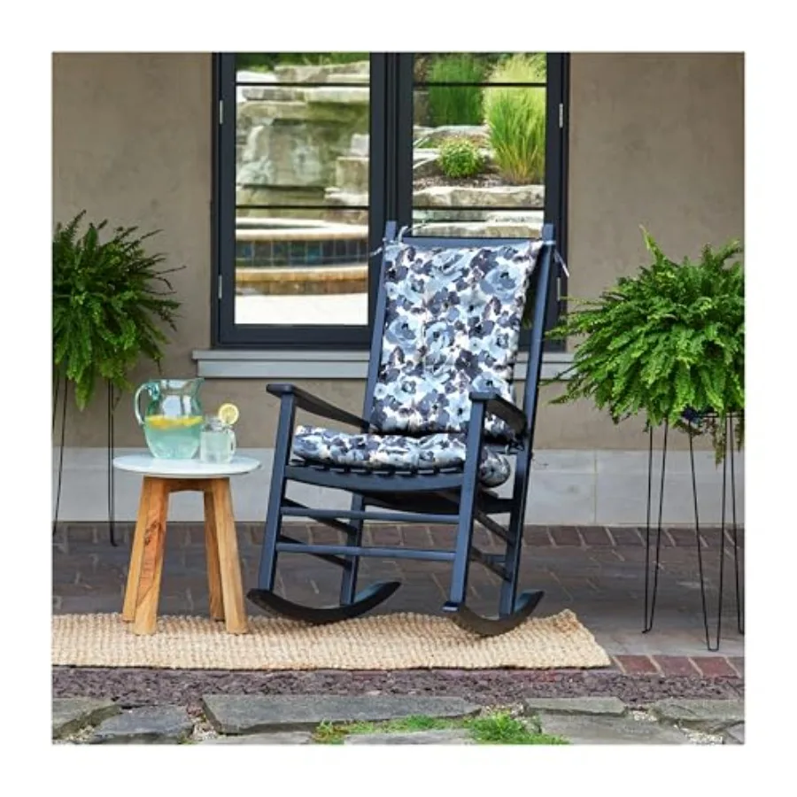

Arden Plush Indoor/Outdoor Rocking Chair Cushion Set, 18 x 20, Water Repellent, Fade Resistant, Tufted Cushion for Rocking Chai