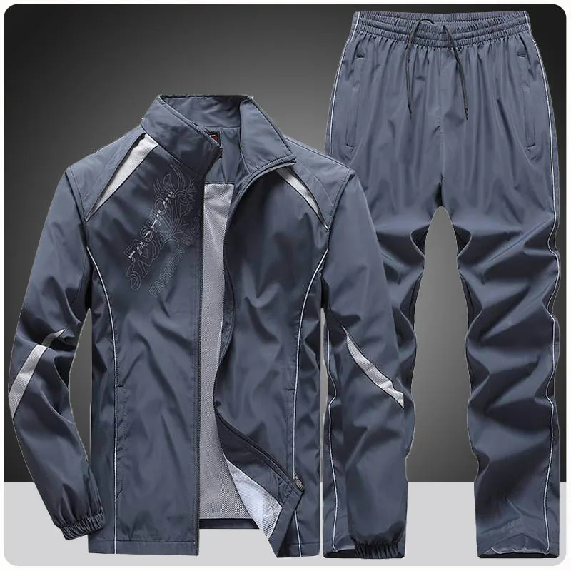 2024 Brand Loose Men's Clothing Jogging Sports Jacket+Pants Tracksuit Sweatsuit Running Set Ropa Deportiva Hombre Workout Set