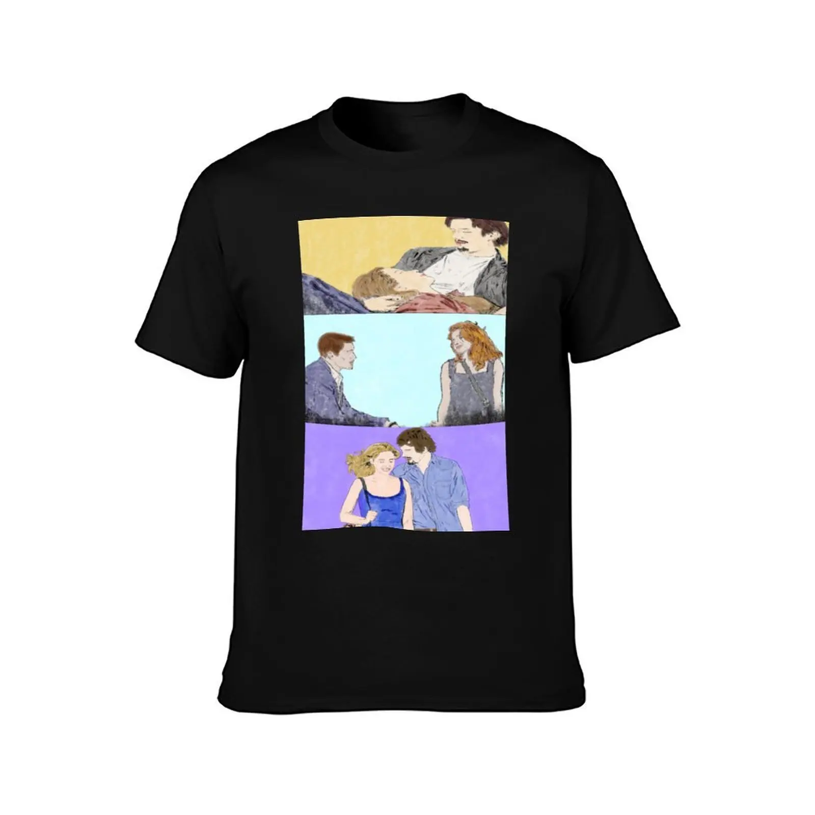 Before Sunrise Trilogy - Watercolor T-Shirt Urban Style Casual Short Sleeve Top T-Shirt