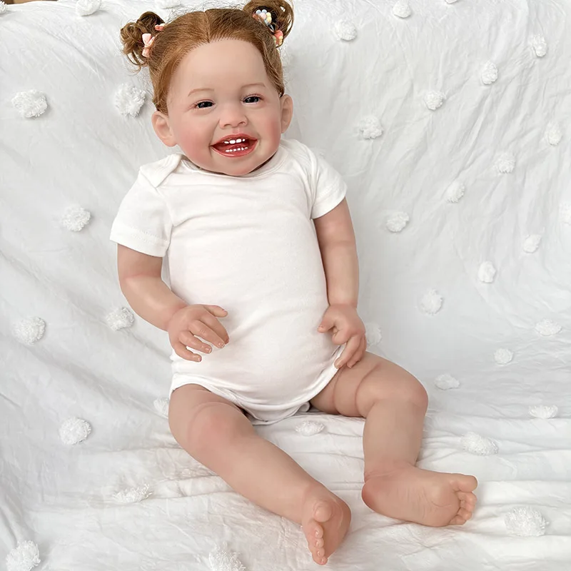 24inch 60CM Mila Lifelike Girl Doll in Soft Cloth Body Reborn Toddler Girl