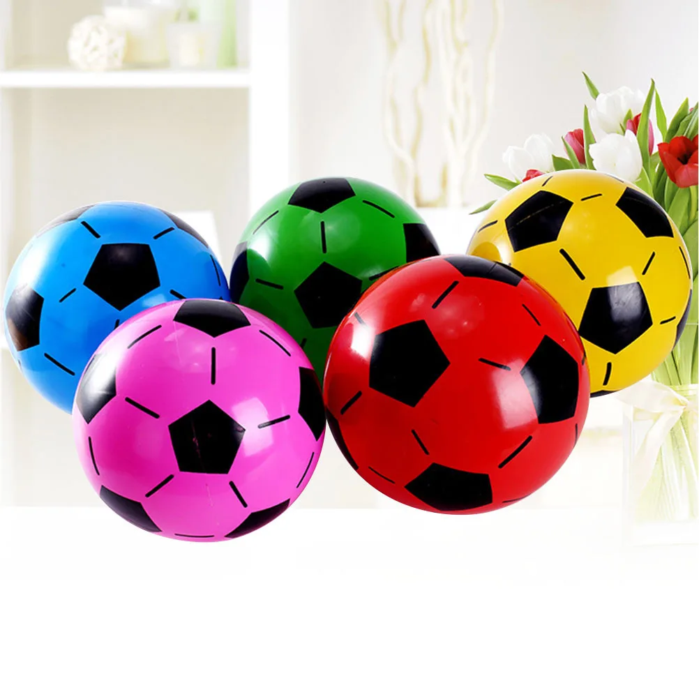 10 قطع من كرات كرة القدم القابلة للنفخ، زينة حفلات PVC ممتازة قابلة لإعادة الاستخدام للرياضة تحت عنوان أعياد الميلاد وحمامات السباحة والشواطئ
