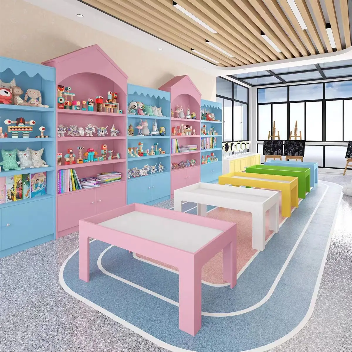 Maternal and Infant Store Shelf Milk Powder Diaper Display Cabinet Children's Handicraft Workshop Display Shelf Toy Pet Store