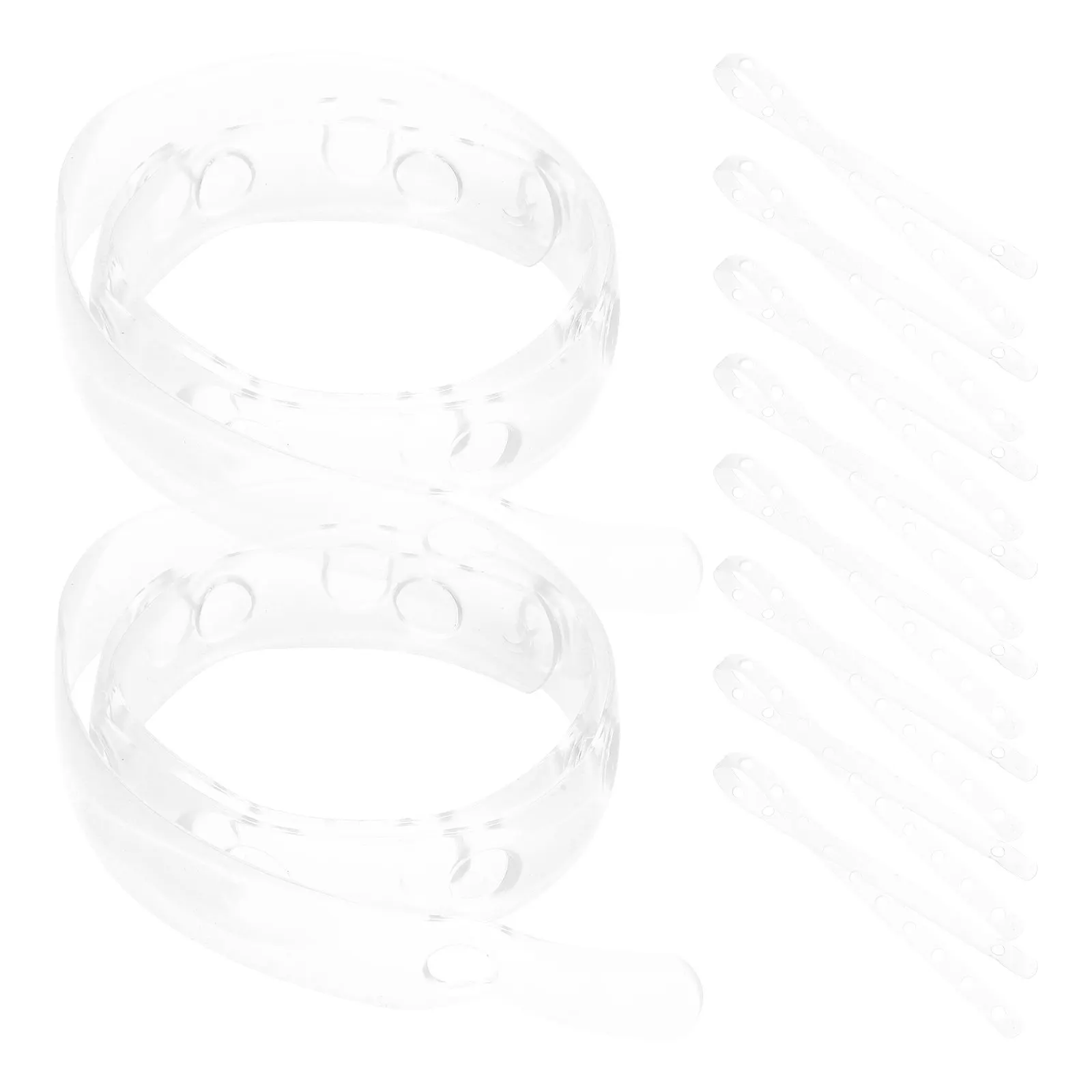 10Pcs White Plastic Hanger Strips Versatile Clothes Chain Connector for Space Saving Closet Organizers Retail Hanging Display