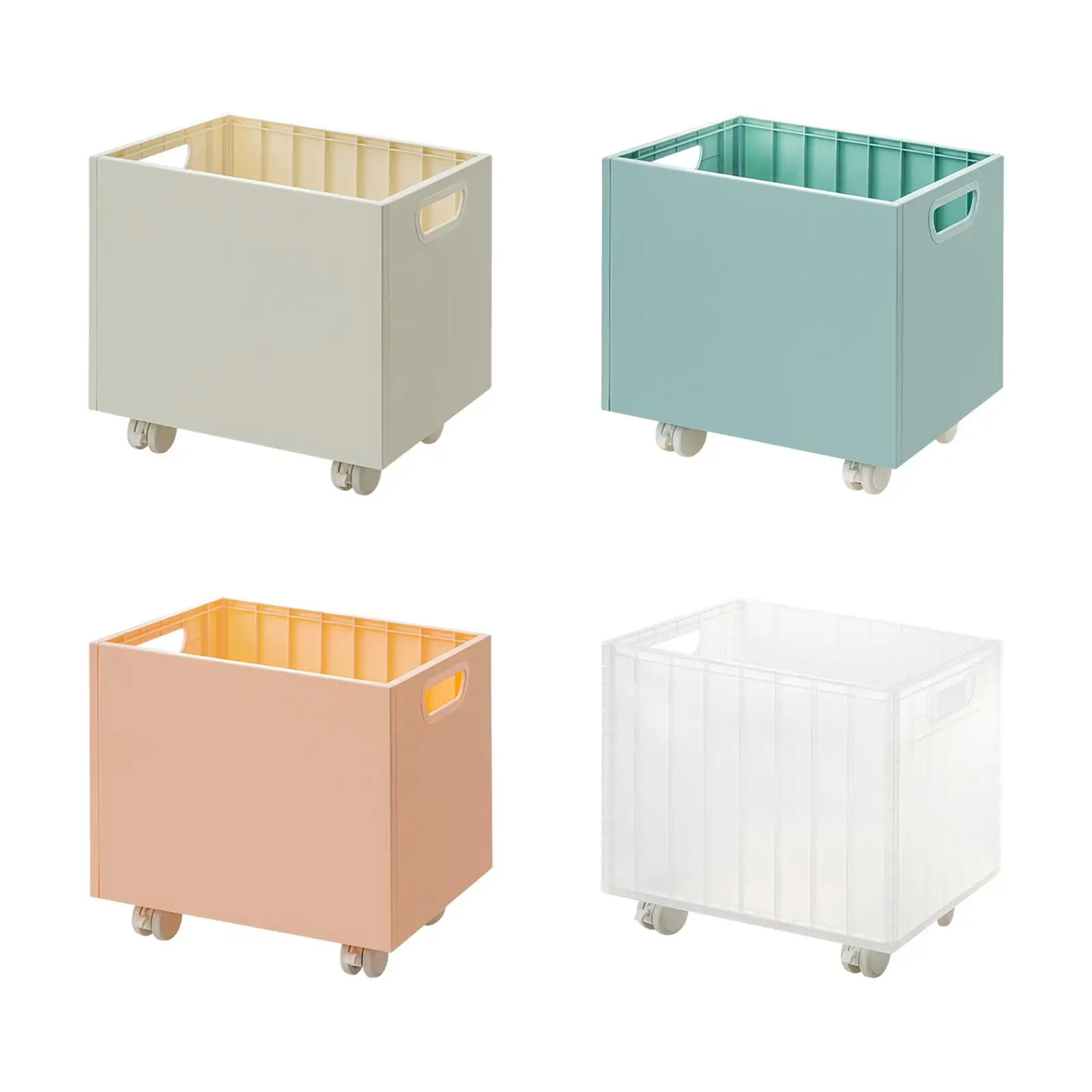 Under Desk Book Box with Casters Rolling File Organizer for Office Bedroom