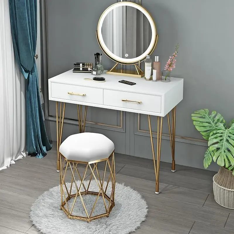 

Modern Minimalist Dressing Stool Makeup Stool Light Luxury Manicure Chair Bedroom Nordic Girl Dining Stools Ottomans Furniture