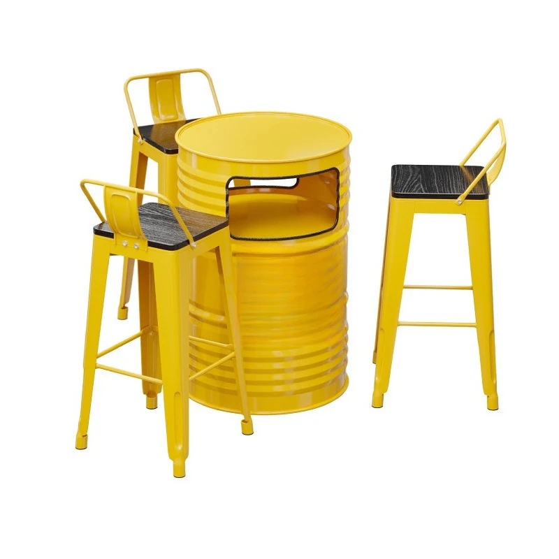

Bar table and chair combination, retro high bar table and chairs