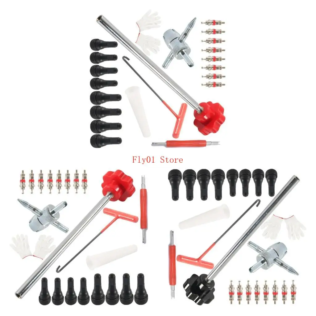 

22pcs Tire Repair Valves Cores Tool set Comprehensive Tire Repair Tool Simple to Operate for Efficient Puncture Fixing
