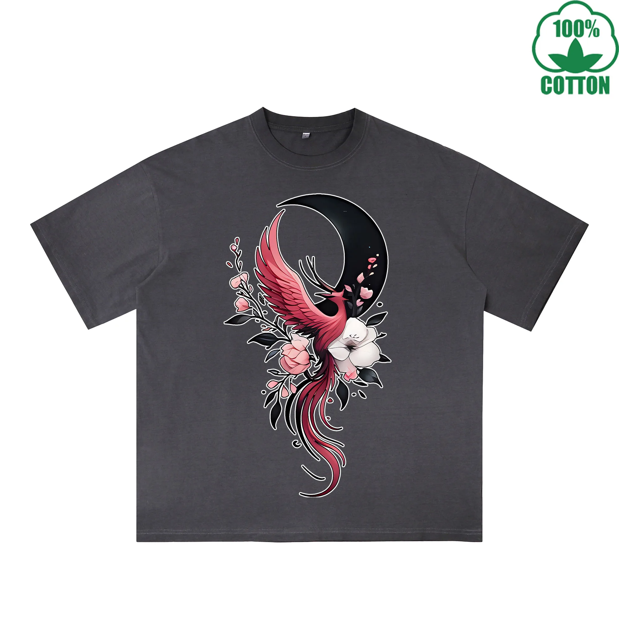 

Футболка Phoenix с принтом Dirty Wash, 230 г, разноцветная, свободного кроя, модная, 100% хлопок, с коротким рукавом