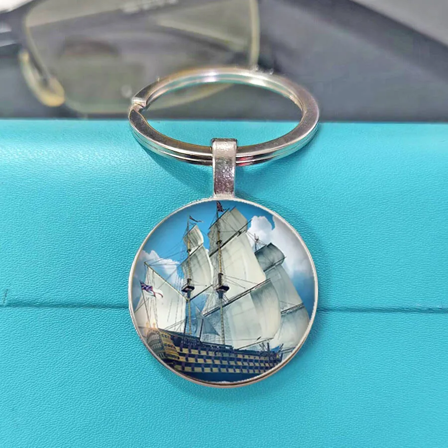  Popular Classic New best friend helm sailing keychain lighthouse key ring bag bag women's men's