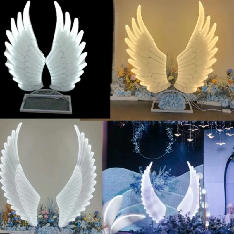 Wings ornament wedding props angel wings wedding scene layout model photo clock in phoenix wings