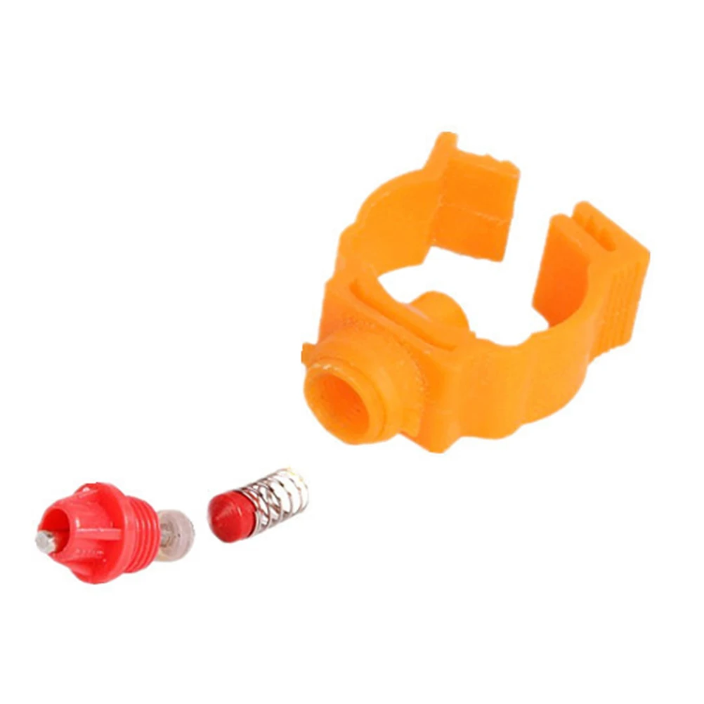 

20pcs Chicken Water Feeder Automatic Poultry Drinker Durable Waterer For Chicken Ducks Birds Quail Farm Use Orange