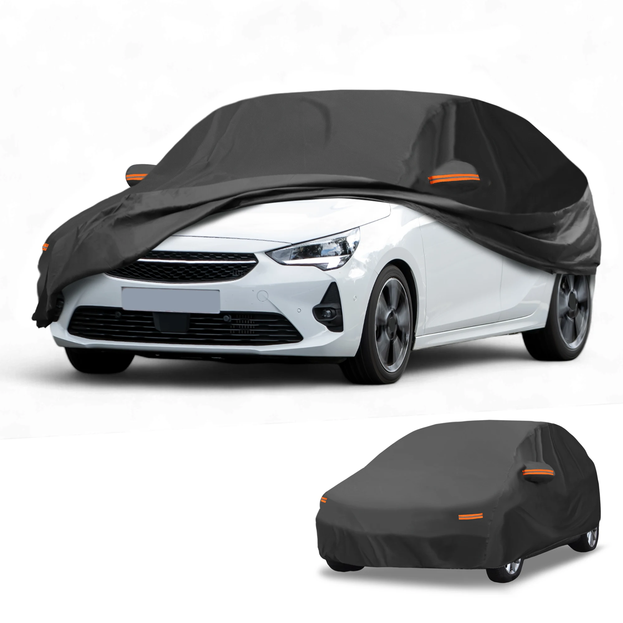 Motoforti Car Cover Waterproof All Weather for Vauxhall Corsa 1993-2023 Black 210D-PU