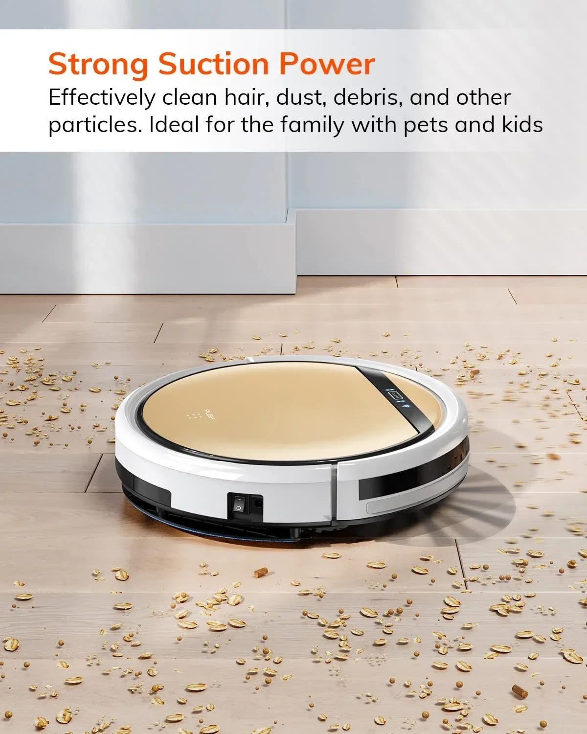 

BestsellerV5s Plus Robot Vacuum and Mop Combo, Automatic Self-Charging Robotic Vacuum Cleaner, for Pet Hair, Hard Floor, Low Car
