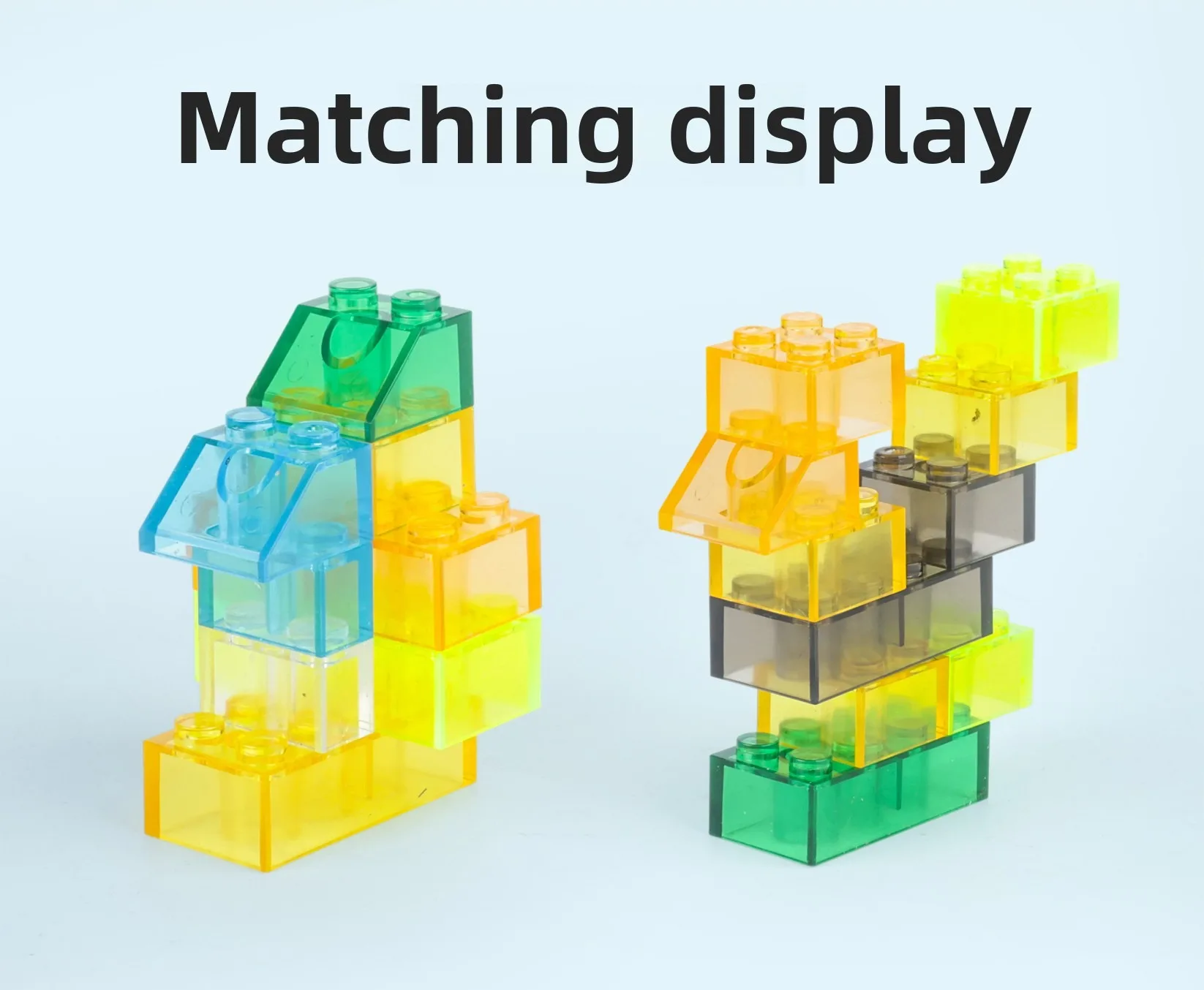 300 DIY Kreative Transparente Bausteine Stadt Klassische Bausteine zum Zusammenbauen Geburtstagsgeschenk Pädagogisches Kinderspielzeug – Detail 3