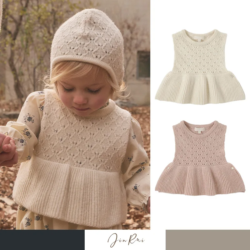 2026 Autumn/Winter New Wool Blended Knitted Vest Trendy Girl's Treasure Can be Matched Internally and Externally