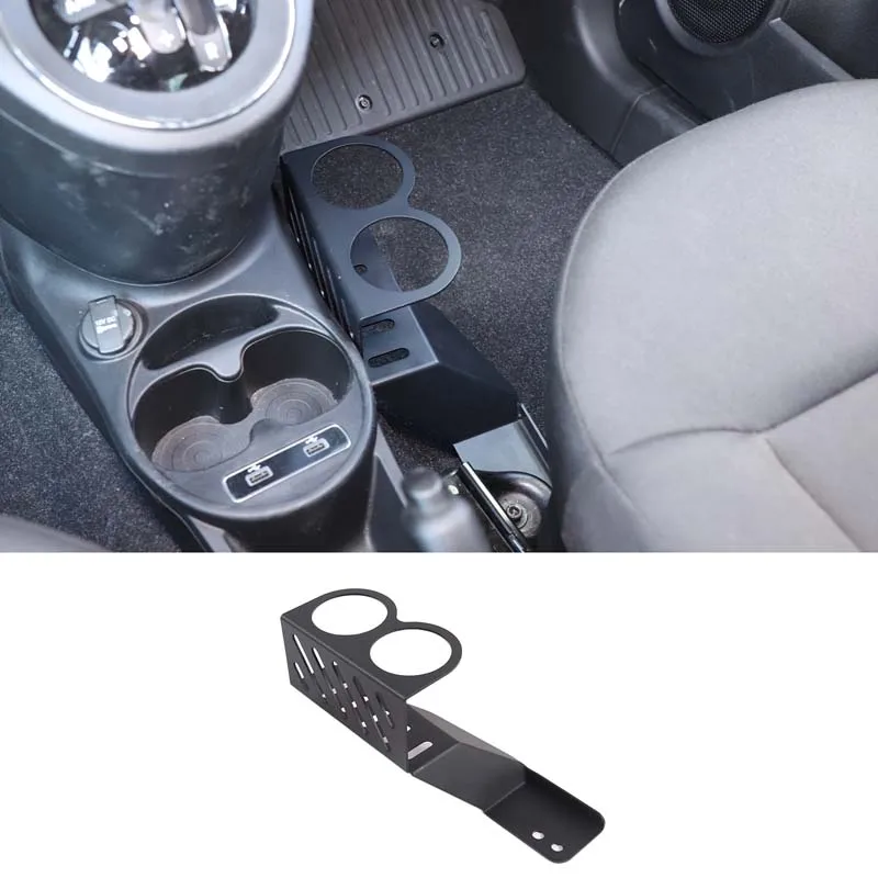 

Для Fiat 500 2016 + алюминиевый сплав черный автомобильное пассажирское сиденье расширение подстаканник для воды аксессуары для модификации салона автомобиля