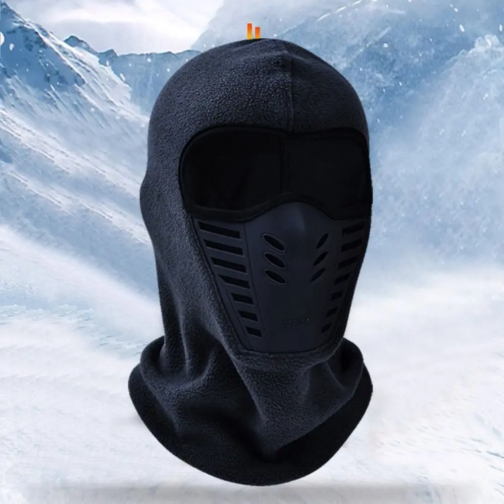

Thickened Skiing Riding Masked Cap Windproof Dustproof Fleece Thermal Neck Face Protection Keep Warm Motorcycle Mask