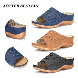 Casual Platform Women's Flat Sole Sandal Female Orthopedic Bunion Corrector Shoes Comfortable Open Toe Foot Correction Slippers