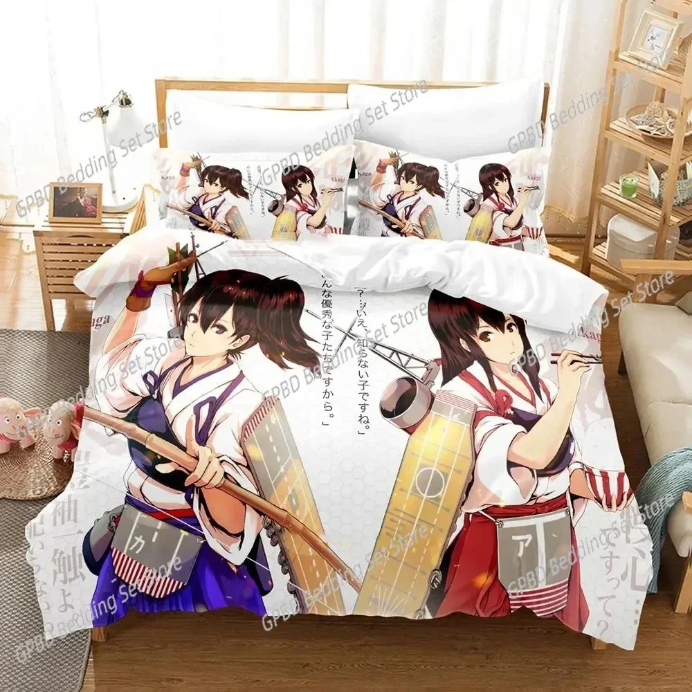 

3D Print Anime Kantai Collection Bedding Set Single Twin Double Queen King Cal King Size Bed Linen Set