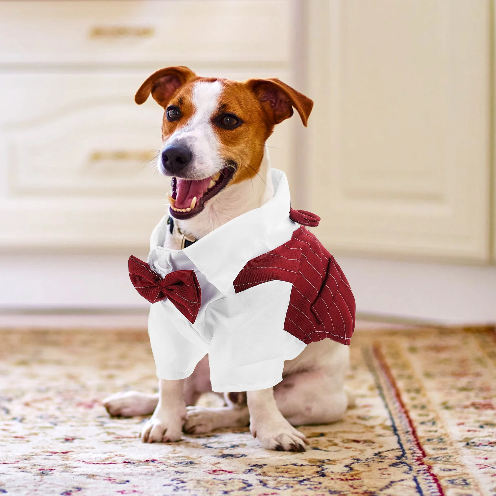 

Pet Clothes Dog Shirt Cat Formal Dress Wedding Attire Costume Outfit Tuxedo Suit Large Medium Polyester Saddle