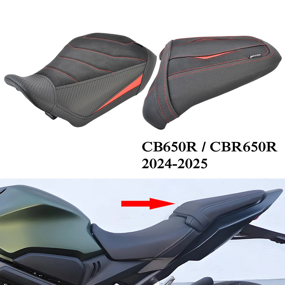 

For Honda CB650R CBR650R 2019-2025 Front Rear Rider Cushion Seat Pad Motorcycle Accessories Rear Passenger Seat CB 650R CBR 650R
