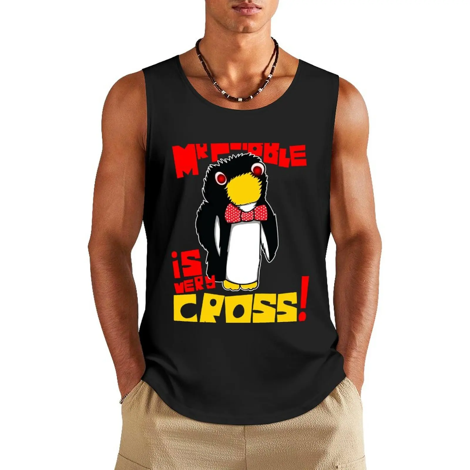 Mr Flibble is very Cross Tank Top Men's summer vest Fitness men clothing vests for men