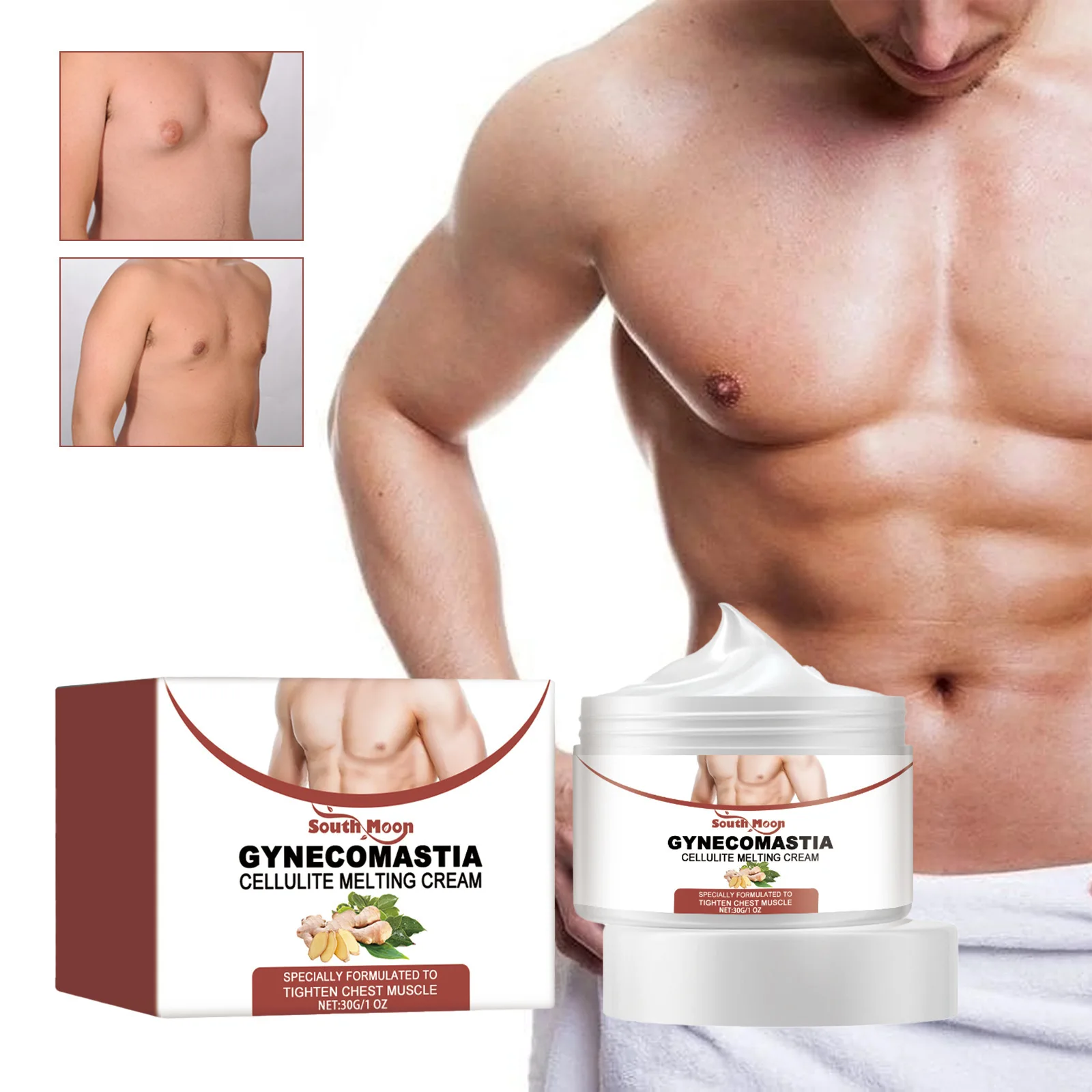 Gynecomastia Firming Cream Effective Shrink Chest Abdominal Fat Reduction Anti Cellulite Men Pectoral Muscle Tightening Ointment