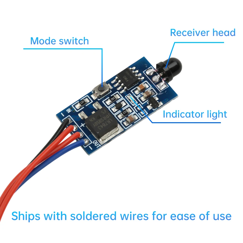 30W DC5-24V LED Dimming Driver Module Breathing/Flashing Light Speed Control Module 5-8m Wireless Remote Control Module