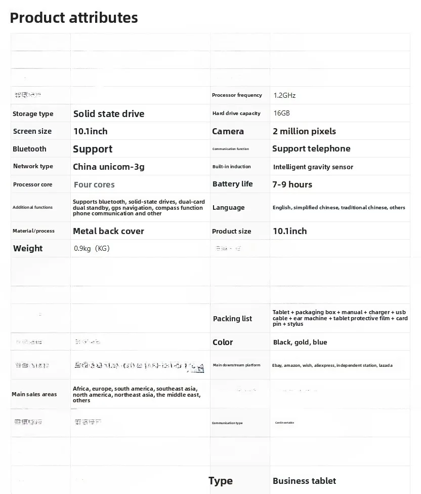 Tablette PC nouvel grand écran 10,1 pouces 5G 12 + 512