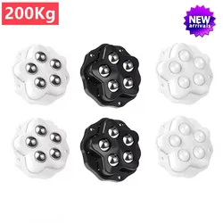 New 4Pcs Self Adhesive Type Mute Ball Universal Wheel 200Kg 5 Beads Furniture Casters Wheels Stainless Steel Wheel 360ยฐ Rotation
