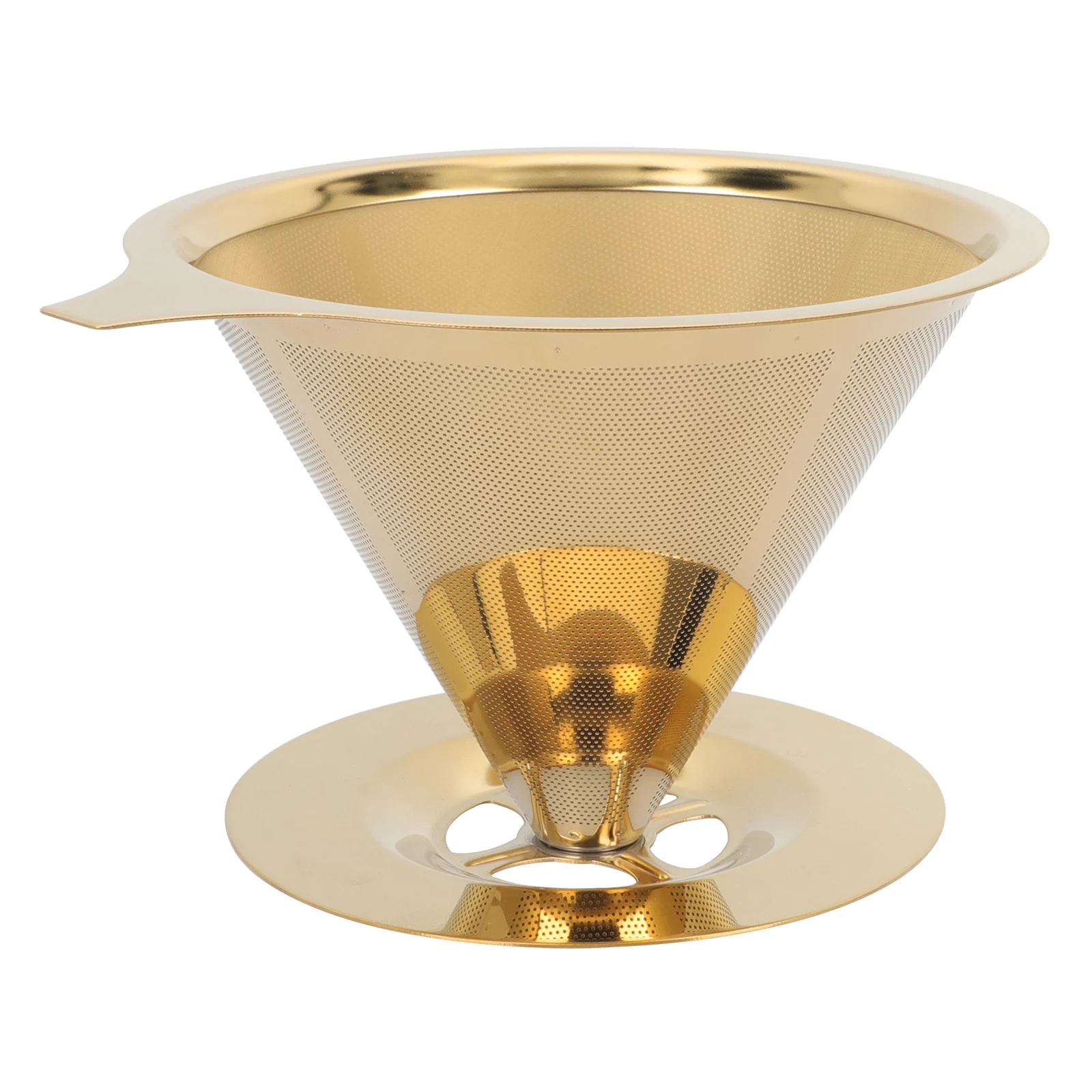 

Filter Golden Stainless Steel Reusable Coffee Maker Dripper Coffee Maker Funnel Easy Clean Durable