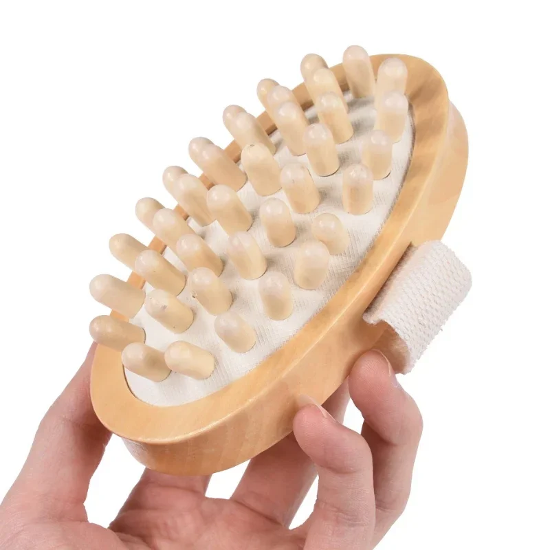 Body Anti Cellulite Brush Soothing Wooden Essential Oil Spa Air Cushion Massage Hair Comb Scalp Massage Brush Dead Skin Remover