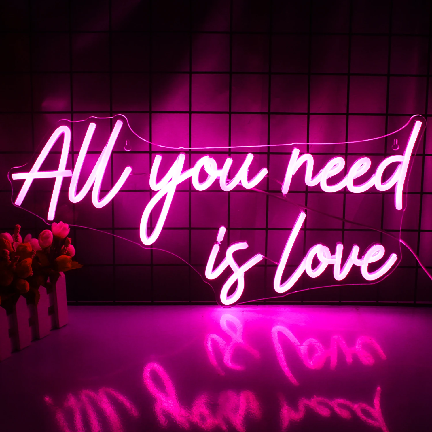 

All You Need is Love Neon Sign LED Room Wall Decor USB Powered For Wedding Engagement Home Bedroom Birthday Party Art Logo Decor