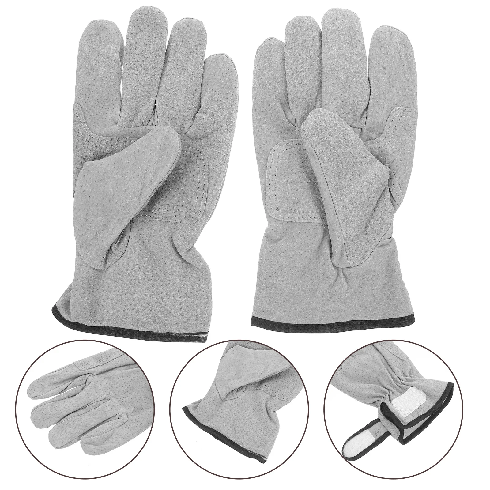 

1Pair Heat Resistant Welding Gloves Reinforced Palm Thickened Tiger Mouth Outdoor Work Safety Men Women Handling Bbq