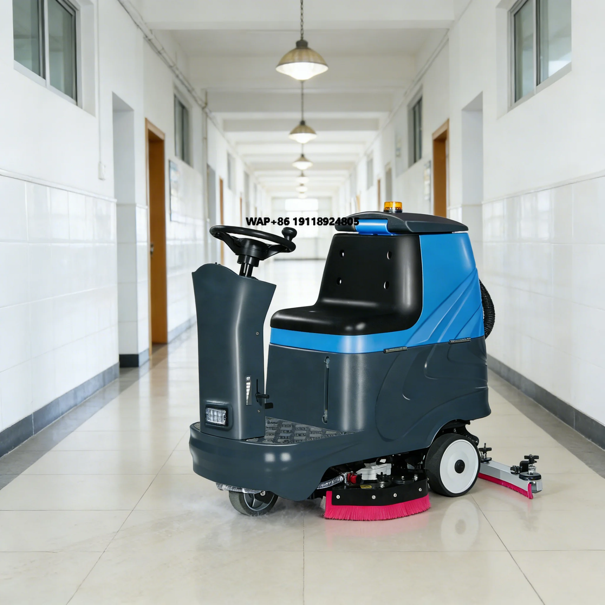 

New Ride Automatic Floor Scrubber Dryer 24V Battery Powered Cleaning Machine High-Capacity Tanks for Warehouse Mall Airport