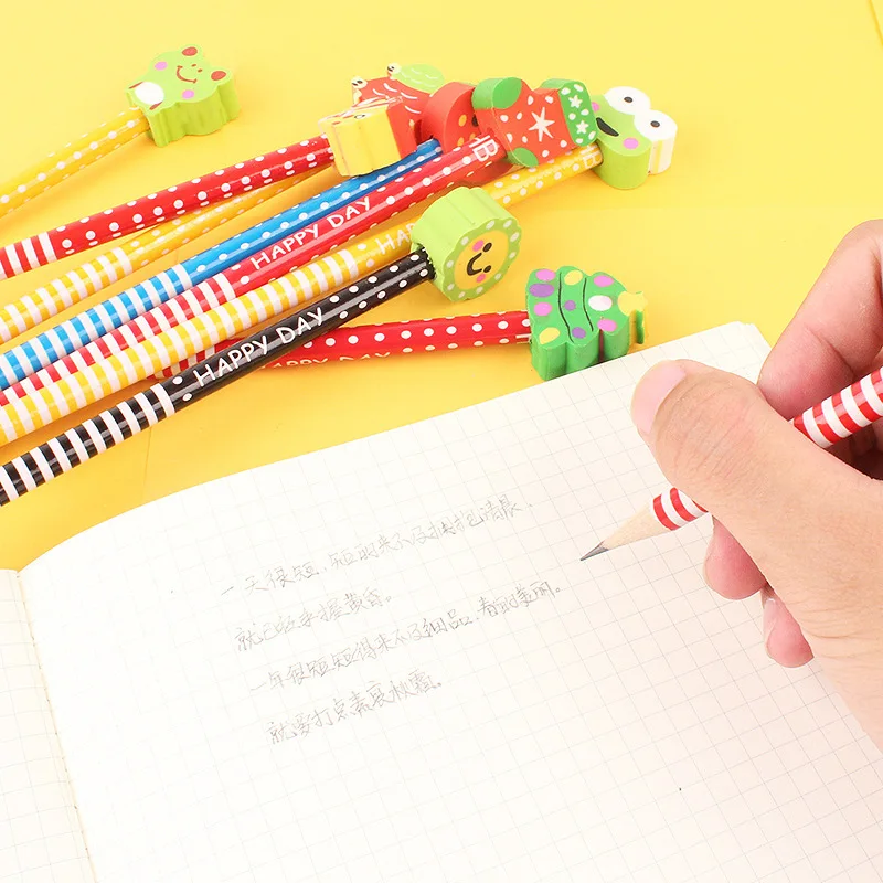 

5Pcs Children's Cute Cartoon Pencil Kindergarten Prizes Creative Stationery Students Sketching Drawing Pencil Fun Birthday Gift