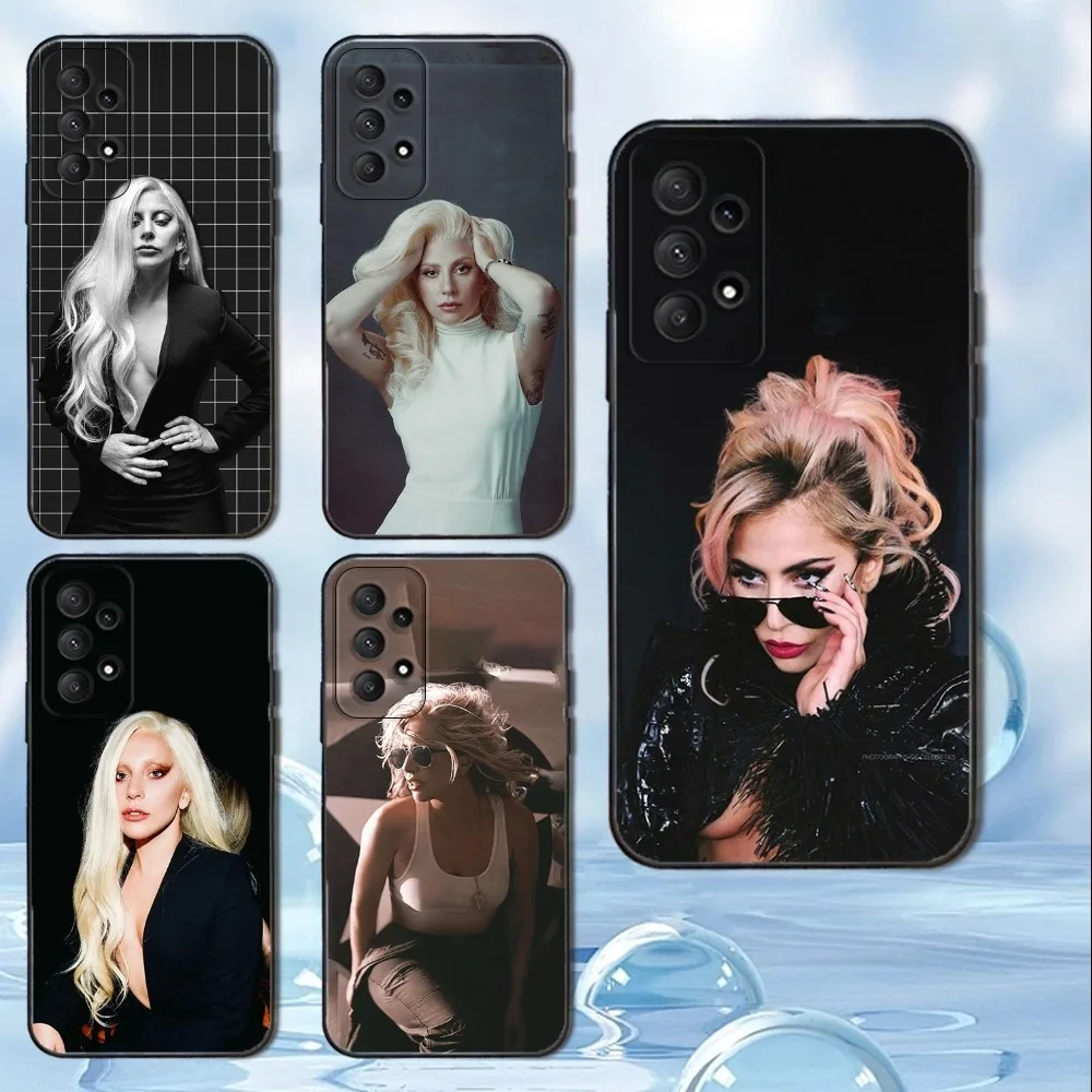 

Singer Lady Gaga Phone Case For Samsung Galaxy A13,A21s,A22,A31,A32,A52,A53,A71,A80,A91 Soft Black Cover