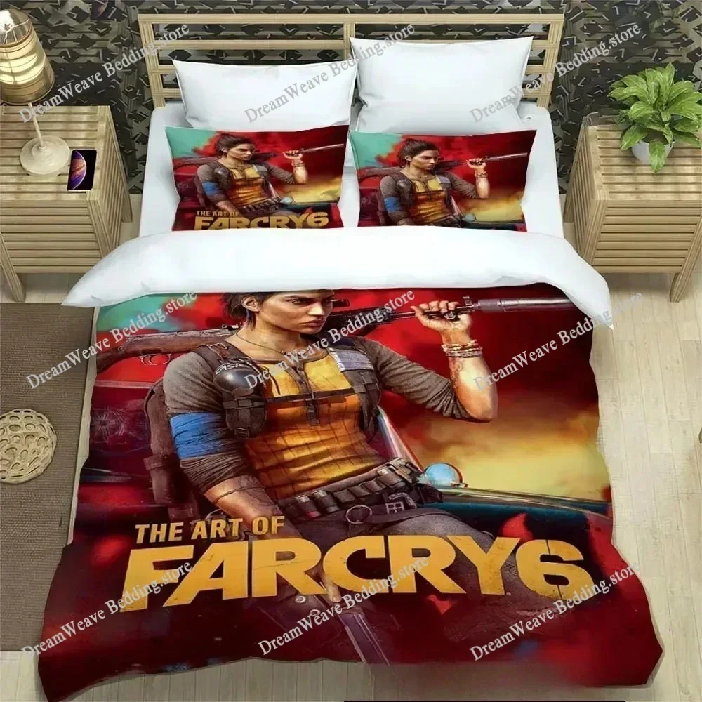 Exquisite 3D Far Cry Wallpaper Anime Game Print Bedding Set Duvet Cover Comforter Bed Youth Girls Boys Gift Luxury Gift96
