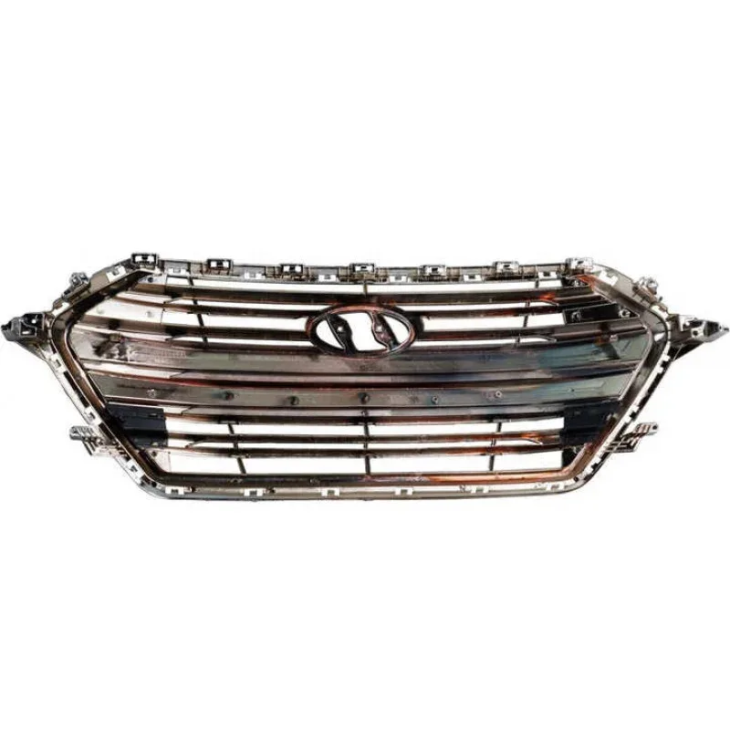 for  Elantra Sedan 2017 2018 Premium Quality Mesh Grill 86350-F2100 Black Chrome Auto Front Bumper Grille