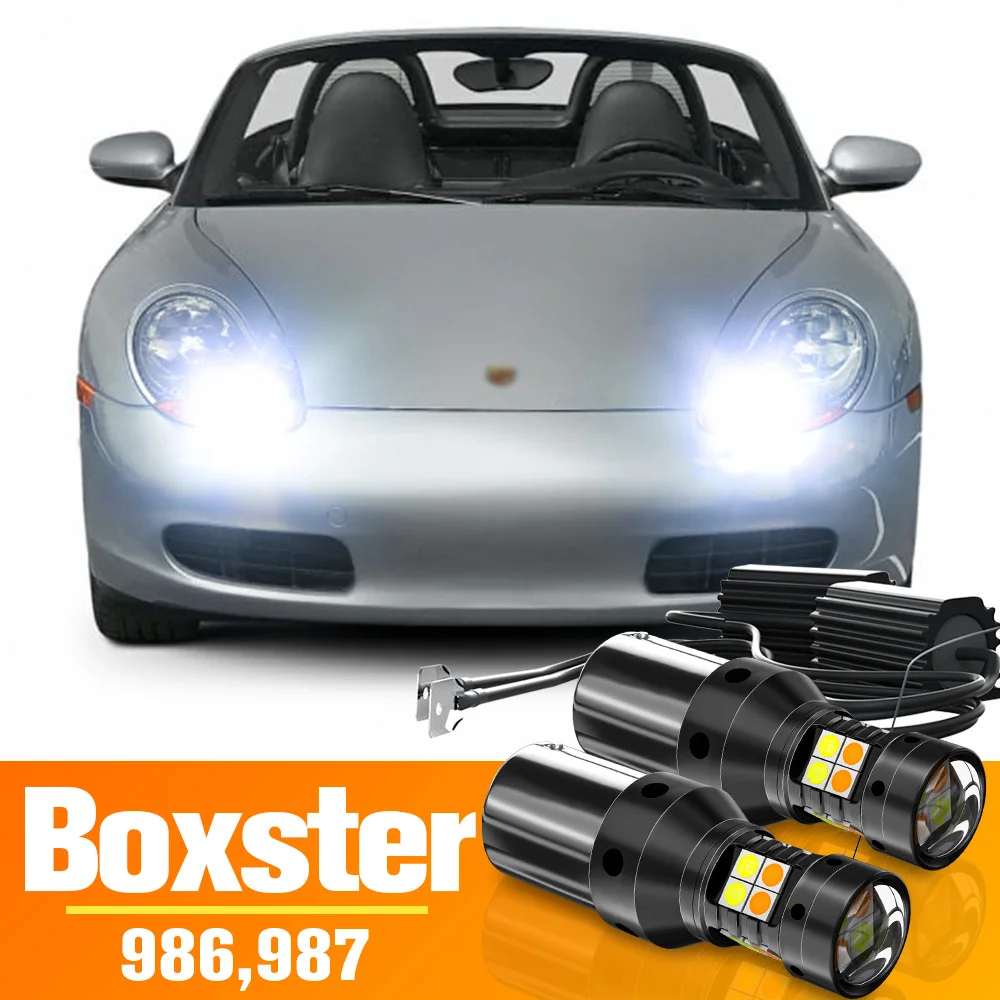 

2pcs Dual Mode LED Turn Signal+Daytime Running Light DRL Accessories For Porsche Boxster (986,987)1999-2008 2004 2005 2006 2007