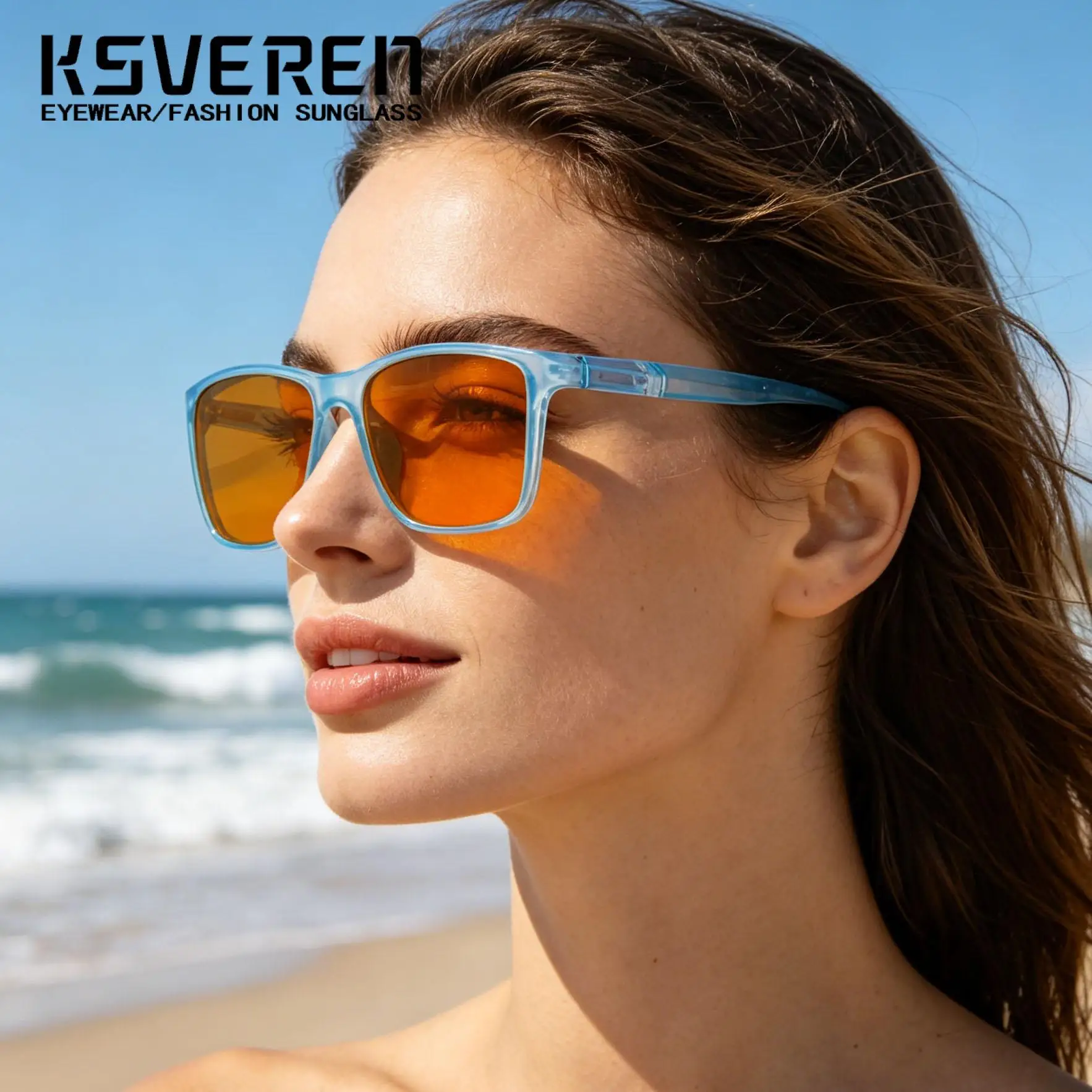 Small Frame Square Orange Prescription Reading Glasses Women Men Trendy Outdoor Shade Presbyopic Eyewear Customize Diopter